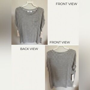 Striped Black and White Women's Top